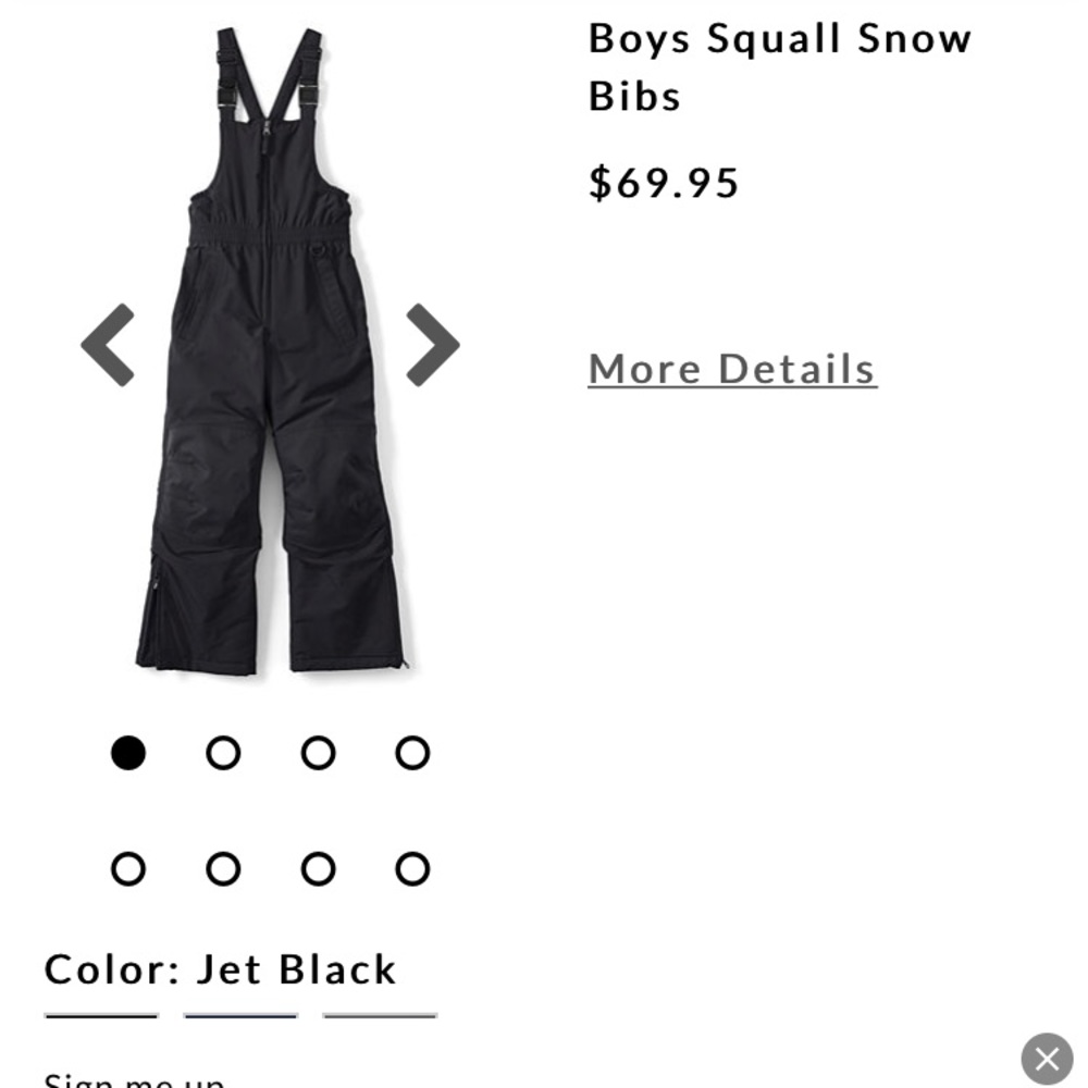 Lands End kids Size Snow pants for boys or girls